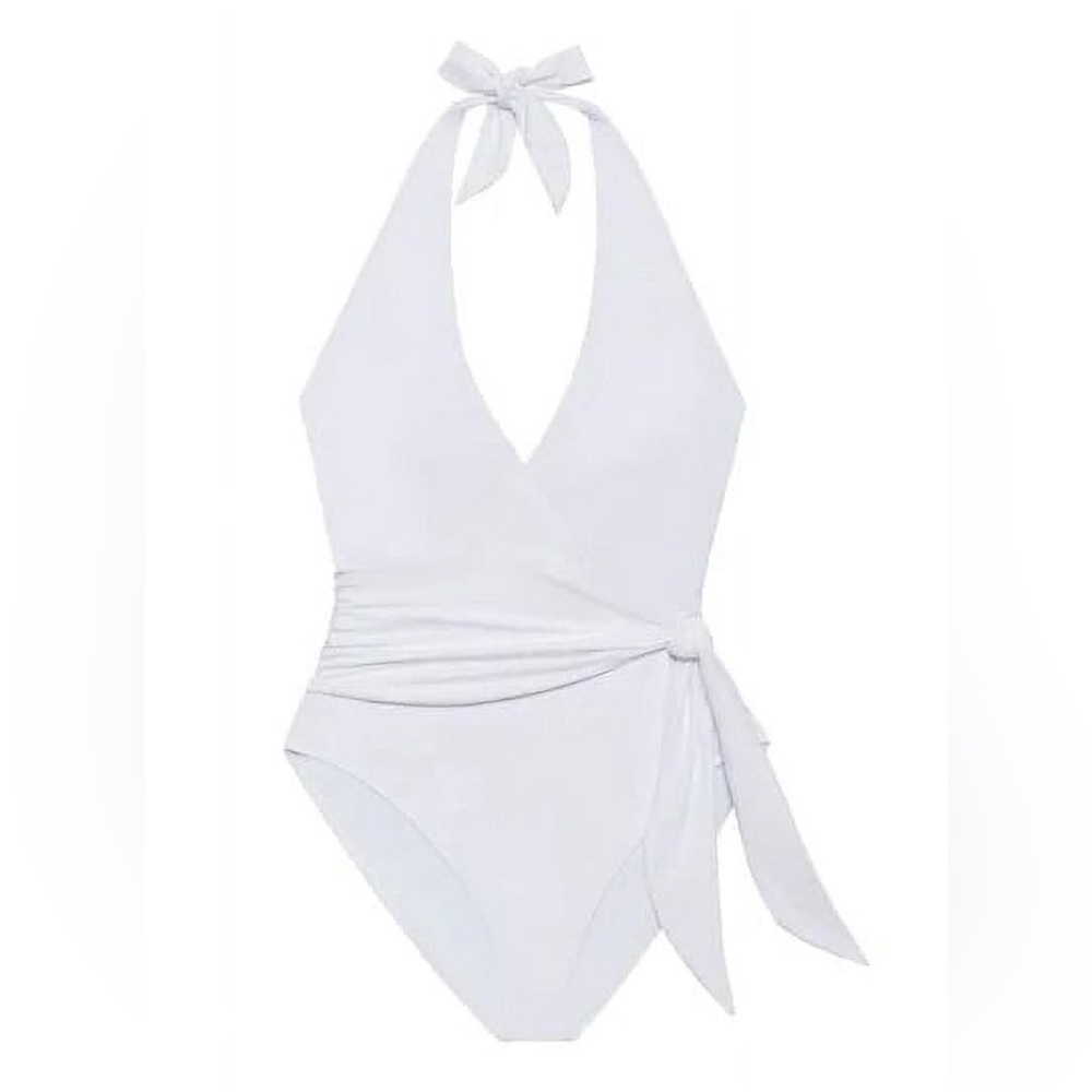 Ralph Lauren White Halter One-Piece Swimsuit - Picture 4 of 4